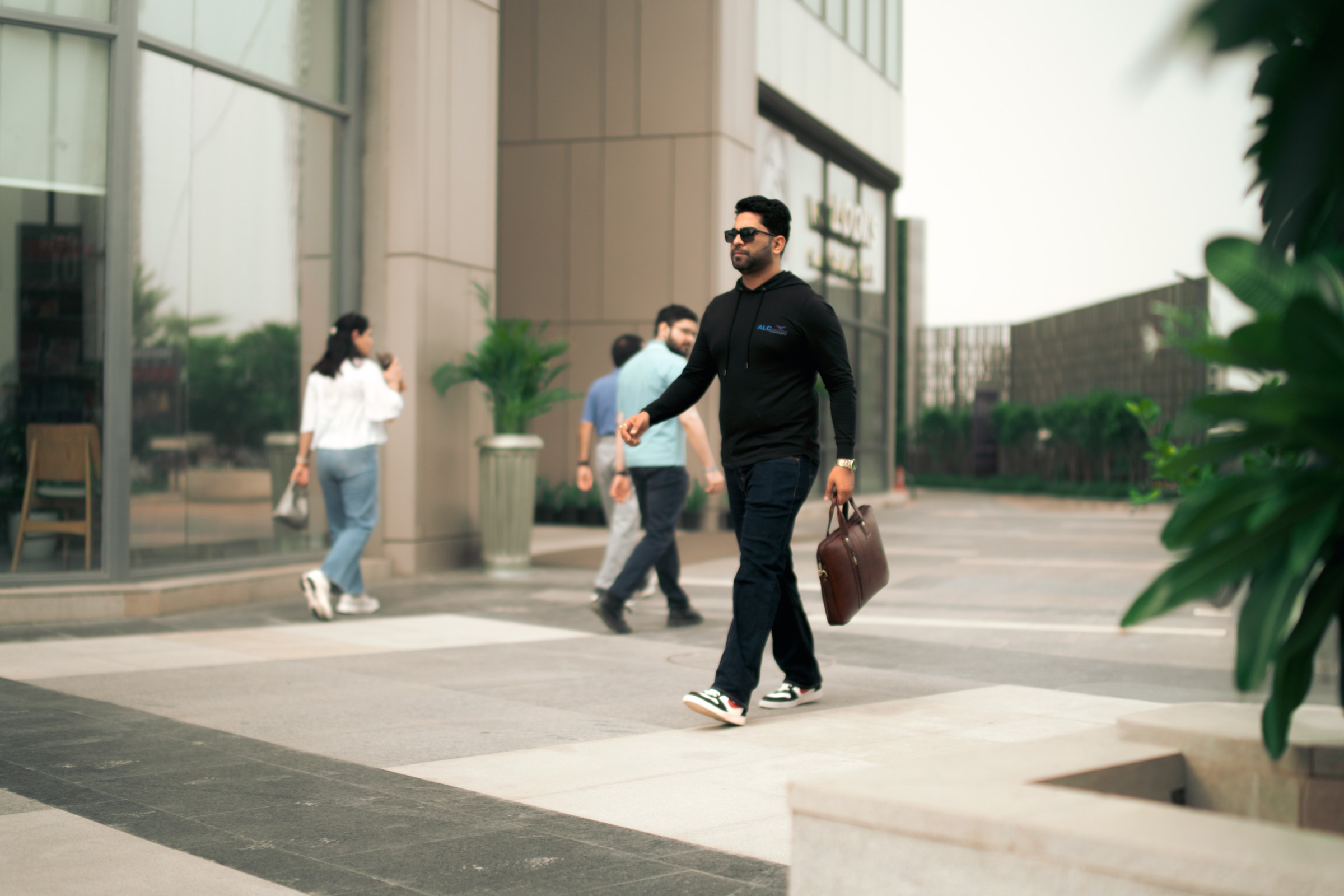 Sustainable corporate apparel campaign featuring eco-friendly uniforms