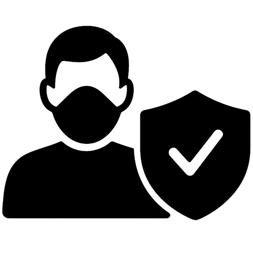 Health risk reduction icon showing 70% fewer health risks with non-toxic dyes